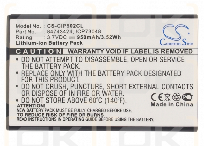 Spectralink 7742 / 84743428 950mAh Li-ion 3.7V (Cameron Sino)