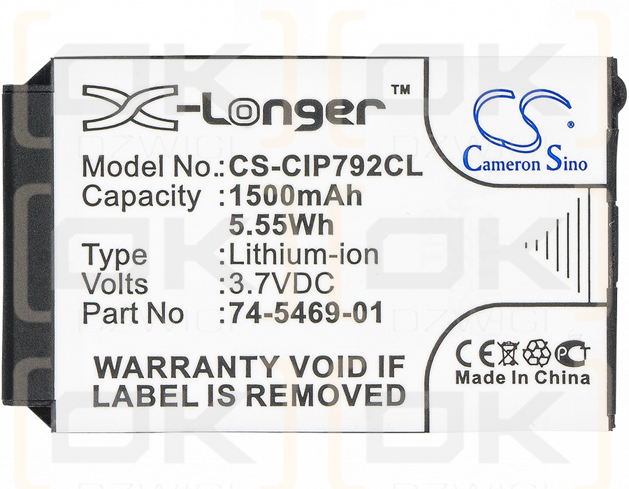 Cisco 7926 / 74-5469-01 1500mAh Li-ion 3.7V (Cameron Sino)