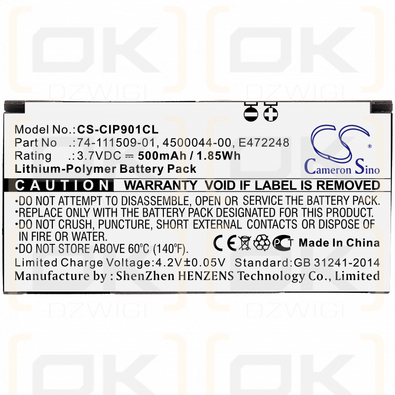 Base de altavoz Cisco 8831 / 74-111509-01 500mAh Li-Polymer 3.7V (Cameron Sino)