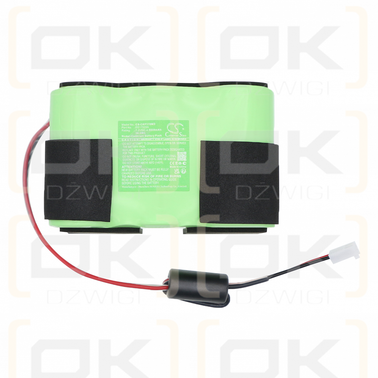 Critikon Oxyshuttle Pulse Oximeter II / EE170239 5500mAh Ni-CD 7.2V (Cameron Sino)