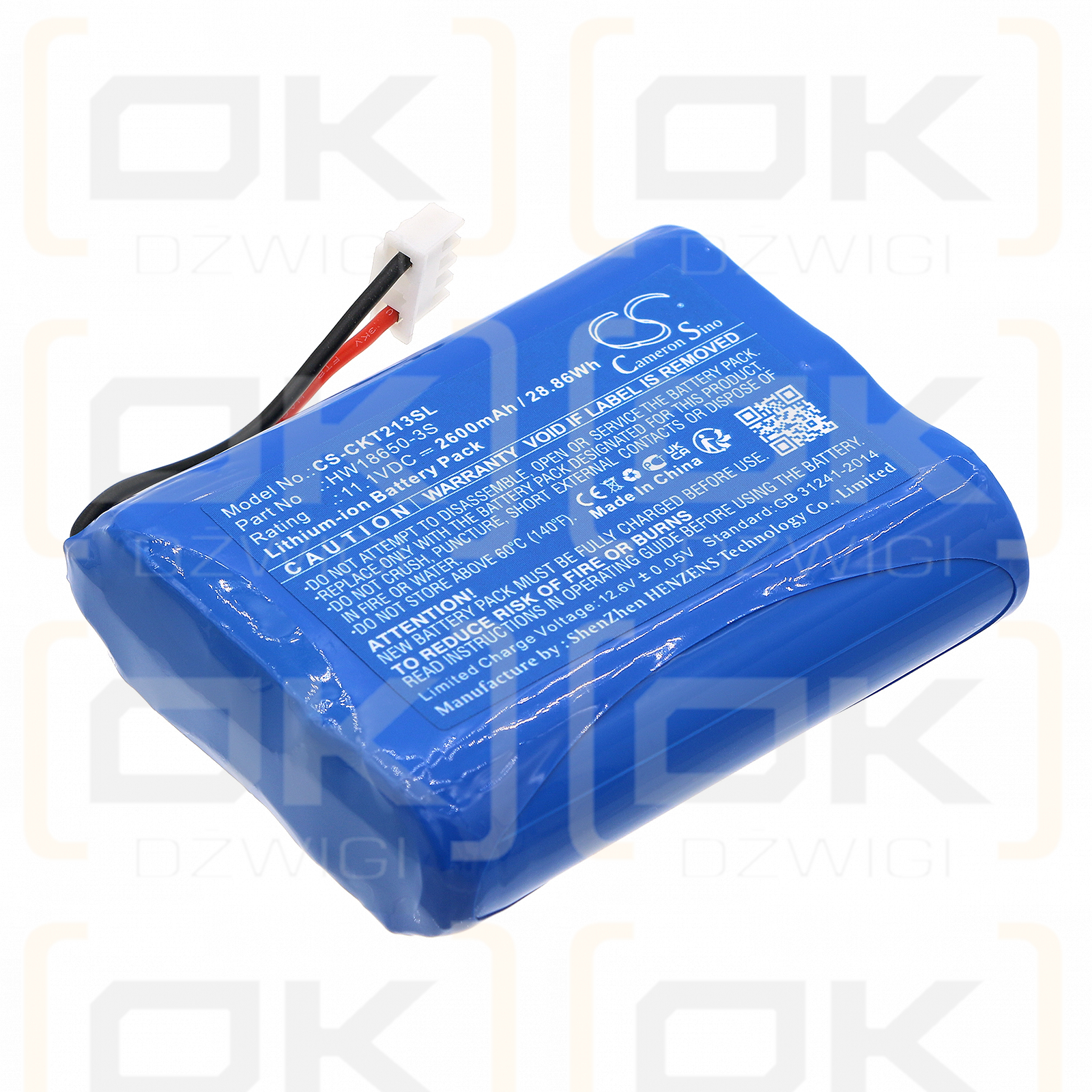 Clarke-Tech CT 2013 / HW18650-3S 2600mAh Li-ion 11.1V (Cameron Sino)