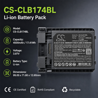 Bateria zamienna do CipherLAB  RS38WO / BA-0174A5 4500 mAh Li-ion 3.87 V (Cameron Sino)