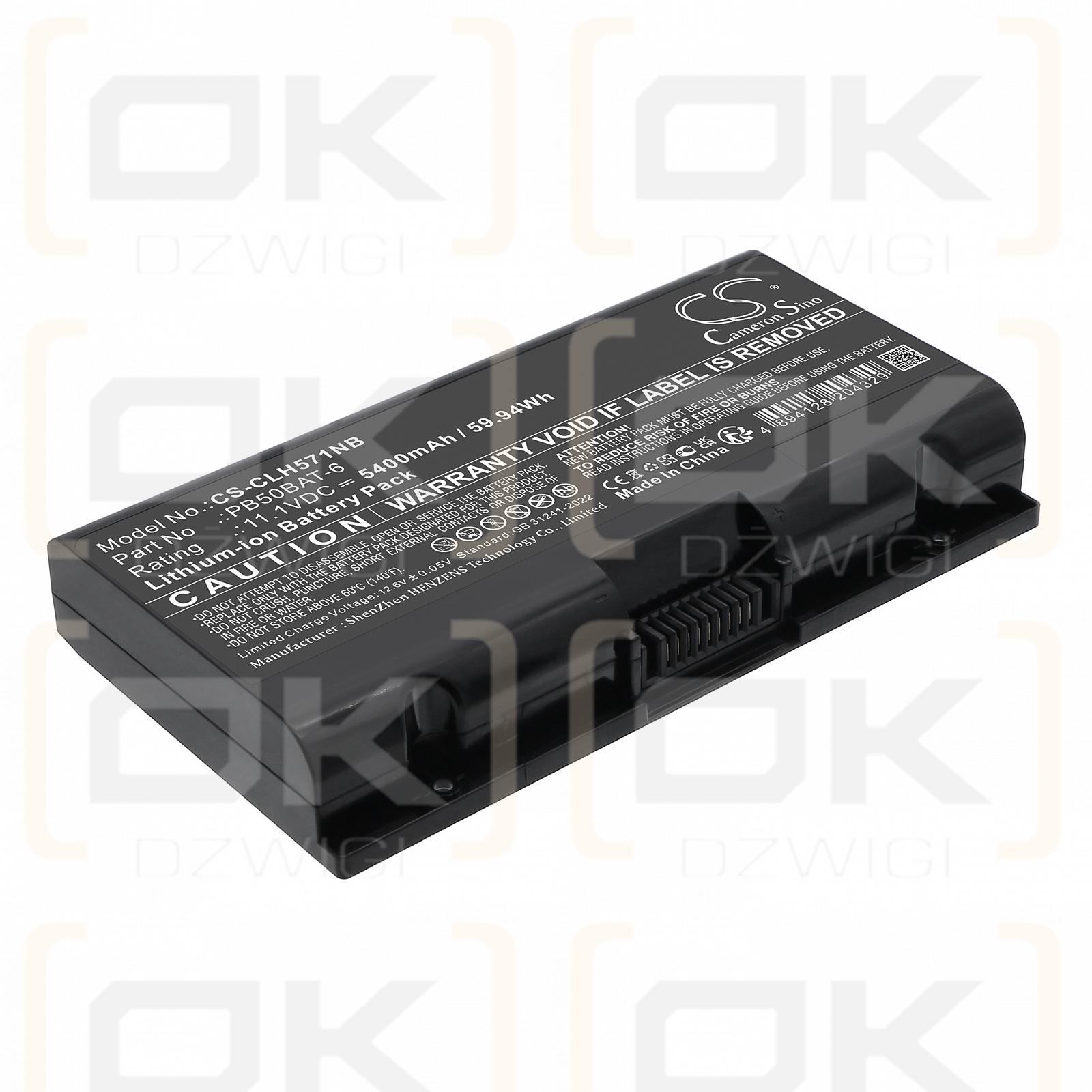 Clevo PB71EF-G / PB50BAT-6 5400mAh Li-ion 11.1V (Cameron Sino)