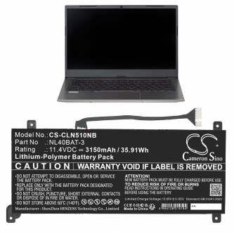 Clevo NL55PU / NL40BAT-3 3150 mAh Li-Polymer 11,4 V (Cameron Sino)