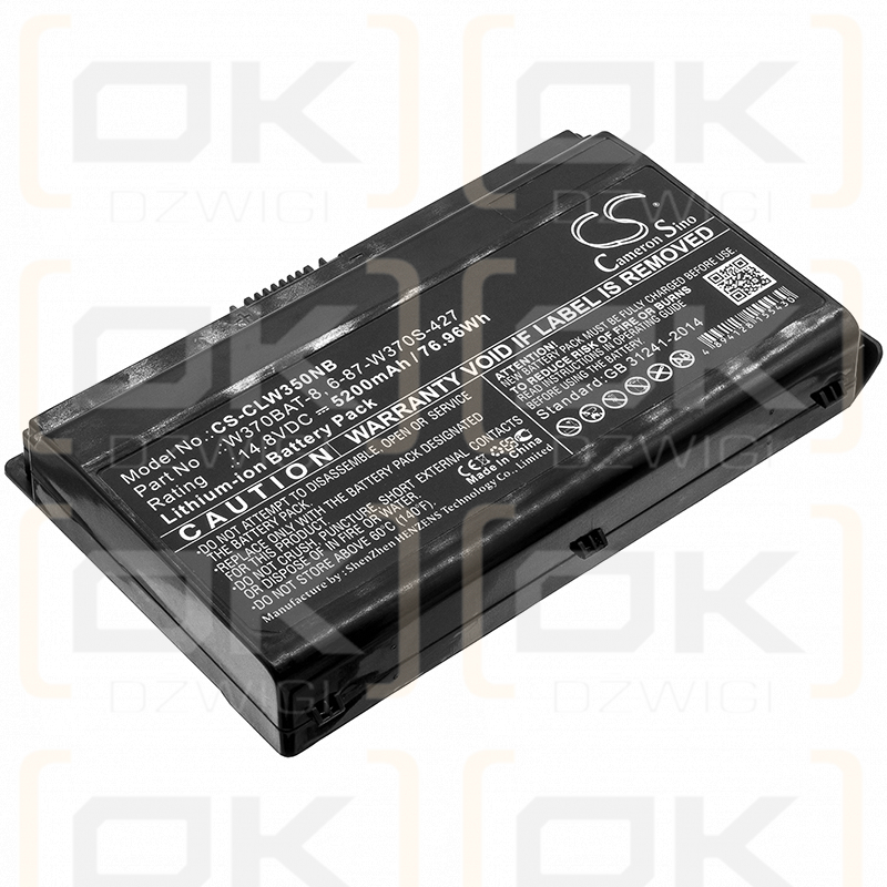 Clevo P370em / 6-87-W370S-427 5200mAh Li-ion 14.8V (Cameron Sino)