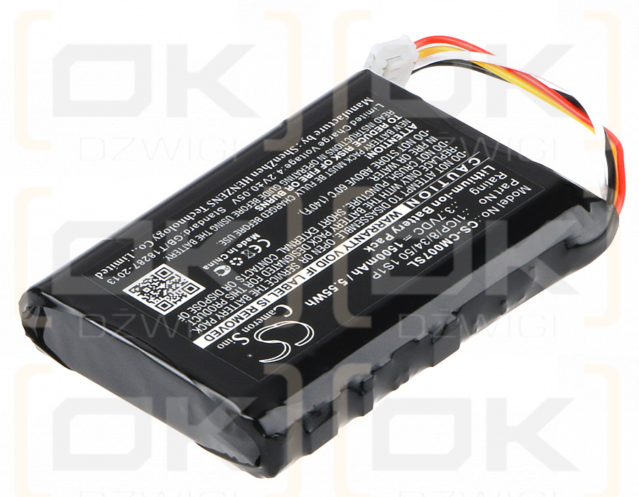 Kundenspezifischer Akku / 1ICP/8/34/50 1S1P 1500 mAh Li-Ion 3,7 V (Cameron Sino)