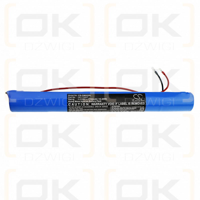 Kundenspezifischer Akku / SC1700HT 1700 mAh Ni-MH 6,0 V (Cameron Sino)