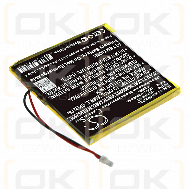 Kundenspezifischer Akku / 1ICP5/50/50 3000 mAh Li-MnO2 3 V (Cameron Sino)