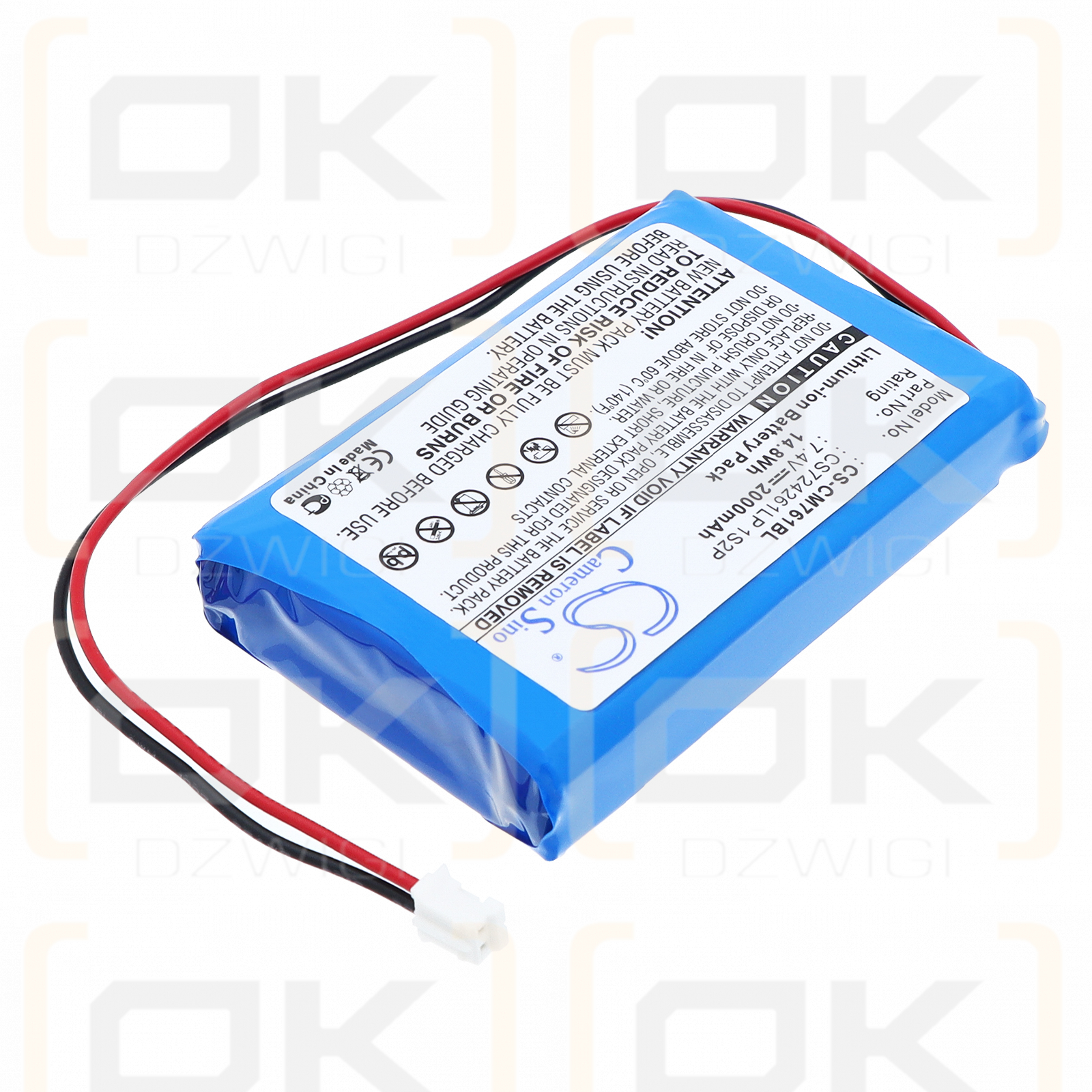 Olympia CM 942F / CS724261LP 1S2P 2000 mAh Li-Polymer 7.4 V (Cameron Sino)