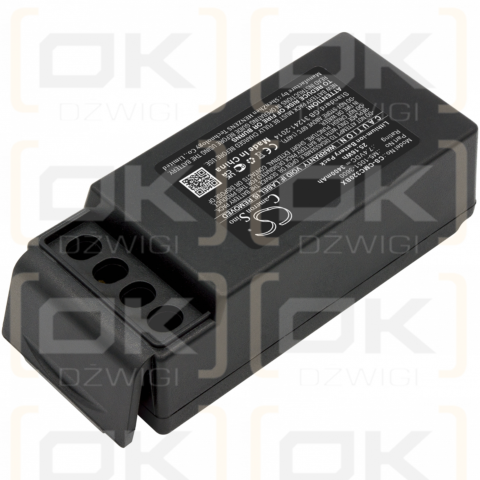 3400 mAh für Cavotec M9-1051-3600 EX, MC-3, MC-3000