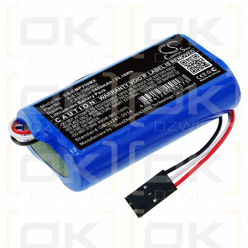 COSMED Pony FX NTA2531 / A-410-750-002 3400 mAh Li-Ion 7,4 V (Cameron Sino)