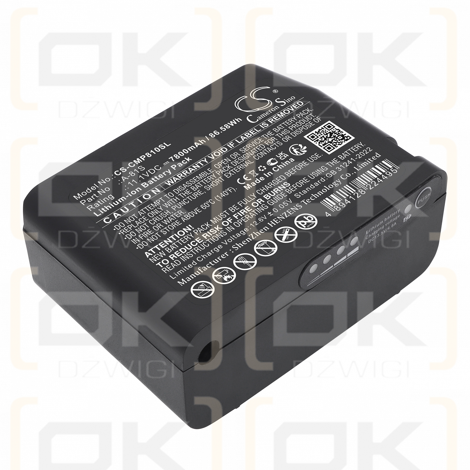 Comptyco FS-60F Fusionsspleißgerät / A-81S 7800 mAh Li-Ion 11,1 V (Cameron Sino)