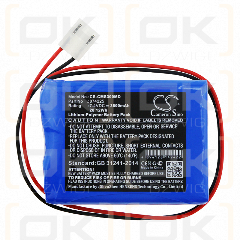 CONTEC ECG300GT / 874225 3800mAh Li-Polímero 7.4V (Cameron Sino)