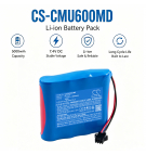 Batería de repuesto para el sistema de escáner de ultrasonido CONTEC CMS600P2 / BP2S2P, 5000 mAh, iones de litio, 7,4 V (Cameron Sino).