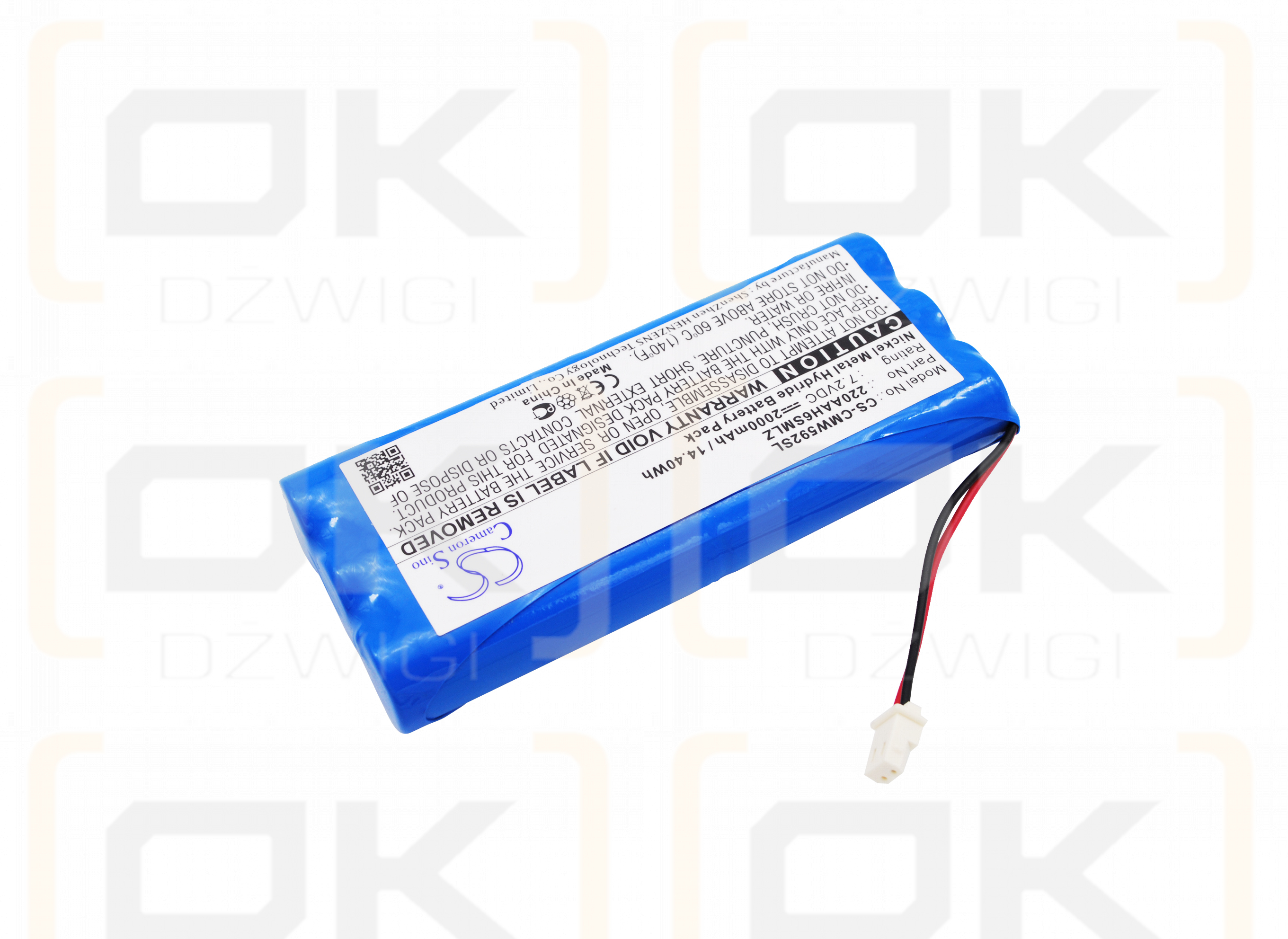 ClearOne 592-158-002 / 220AAH6SMLZ 2000mAh Ni-MH 7.2V (Cameron Sino)