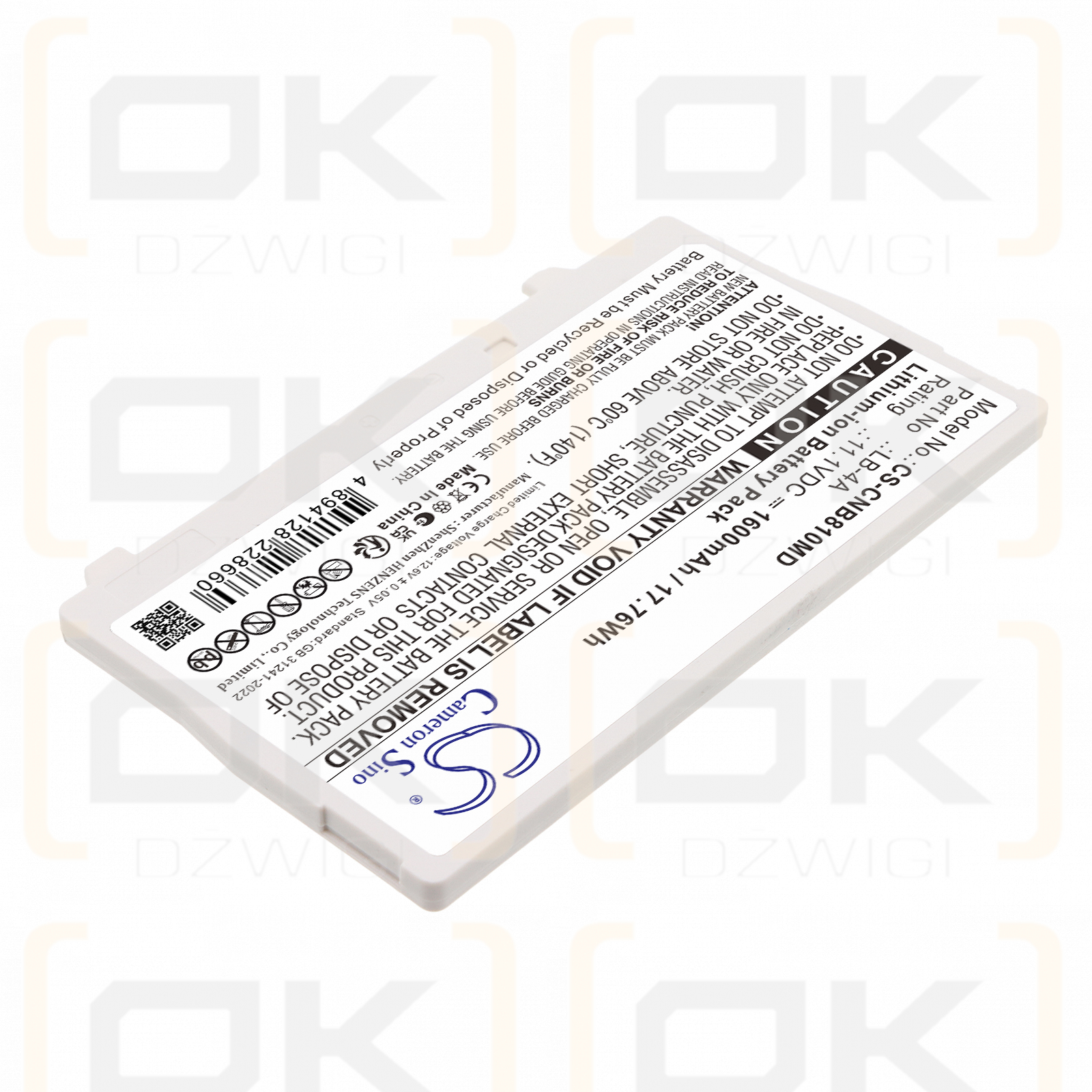 Ersatzakku für Canon CXDI-710C Wireless / LB-4A 1600mAh Li-Ion 11,1V (Cameron Sino)
