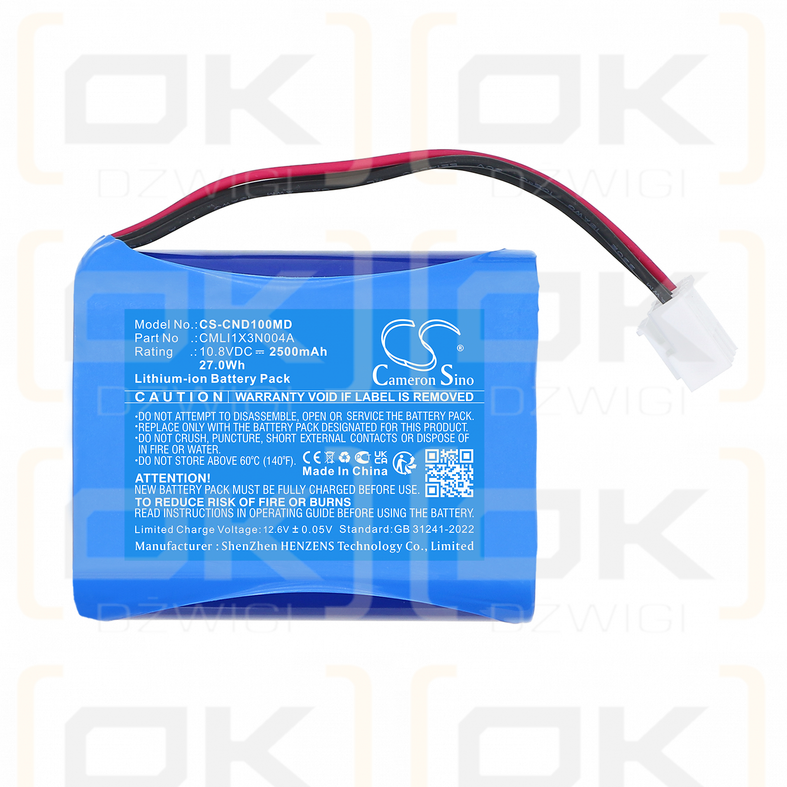 COMEN ND15S Monitor / CMLI1X3N004A 2500 mAh Li-ion 10.8 V (Cameron Sino)