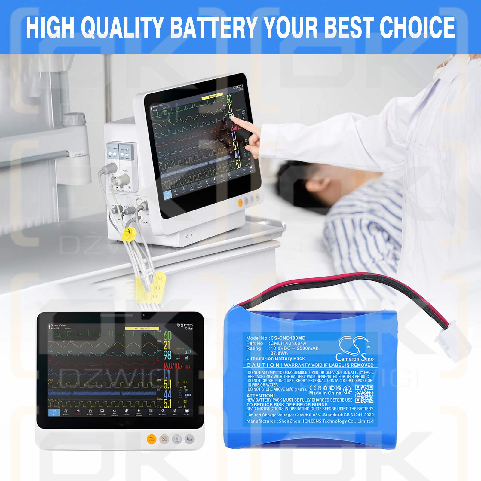 COMEN ND15S Monitor / CMLI1X3N004A 2500 mAh Li-ion 10.8 V (Cameron Sino)