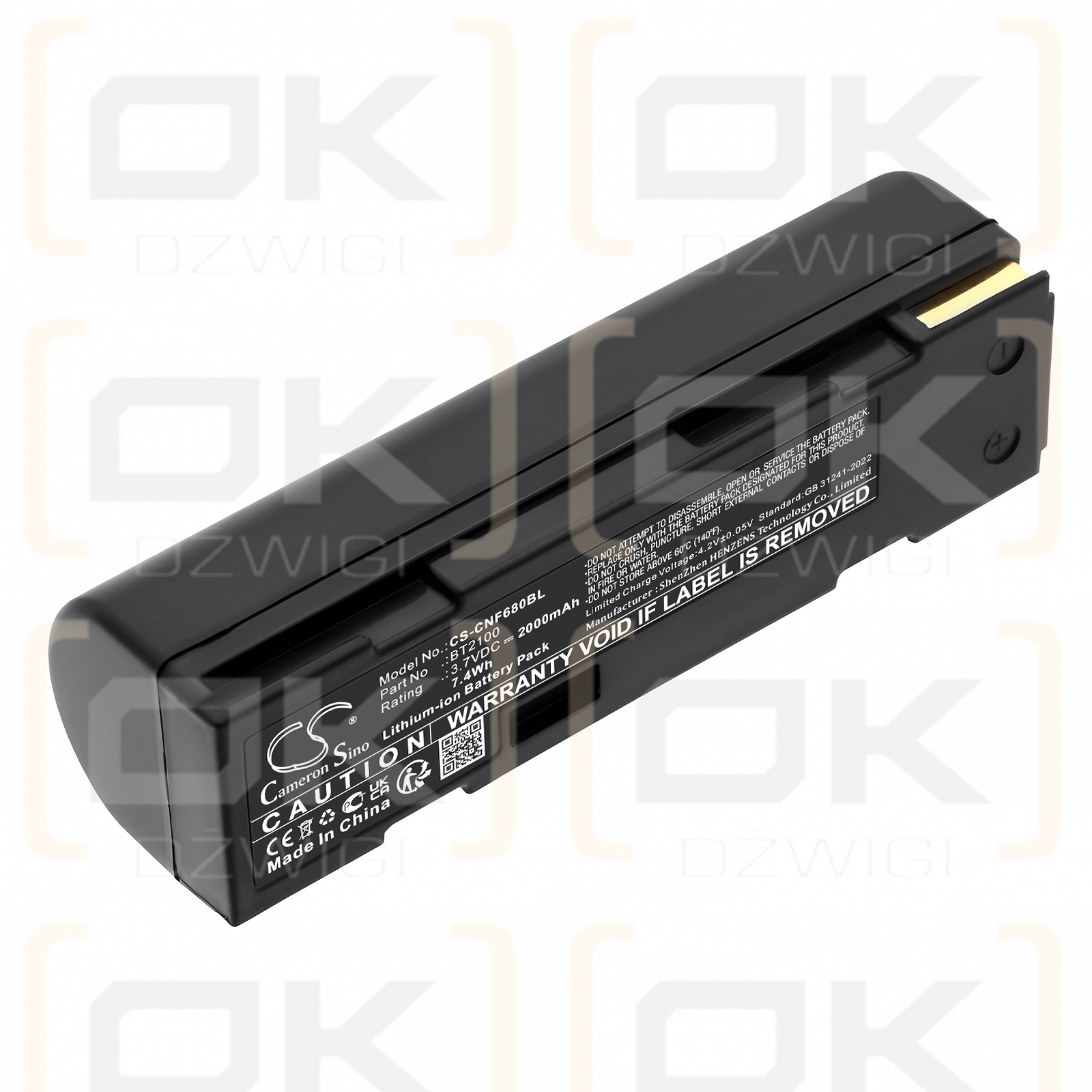 Cognex DataMan 8050E / DMA-HHBATTERY-01 2000 mAh Li-Ionen 3,7 V (Cameron Sino)