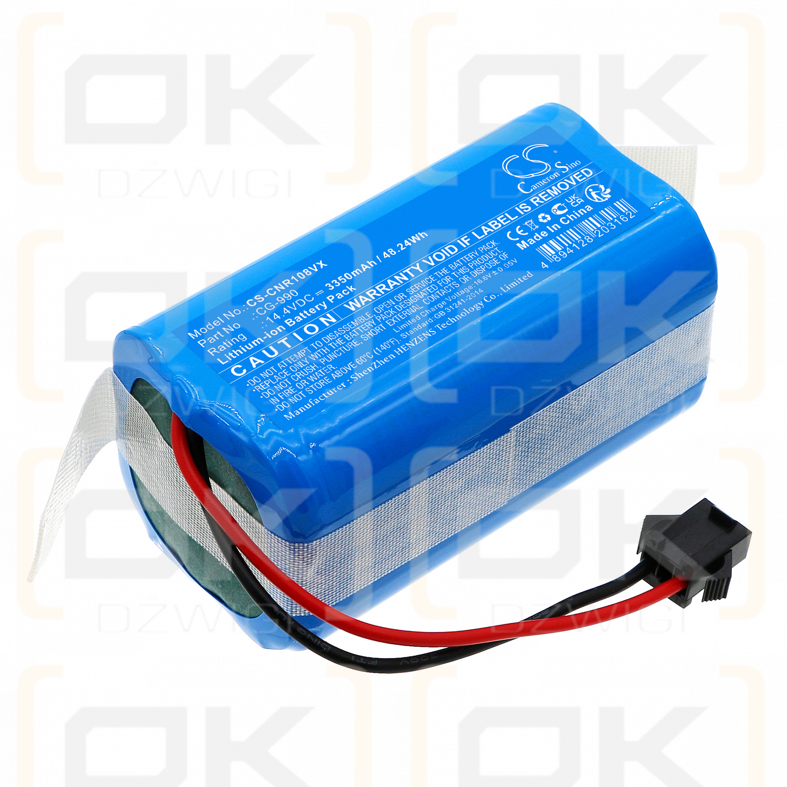 Limpiador Infiniton 1020 / CG-990 3350mAh Li-ion 14.4V (Cameron Sino)