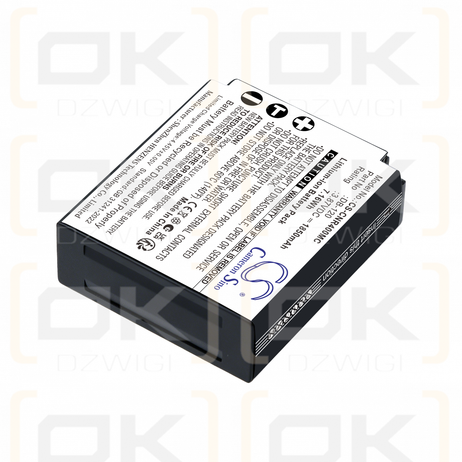 Bateria zamienna do Ricoh R4 / DB-120 1850 mAh Li-ion 3.87 V (Cameron Sino)