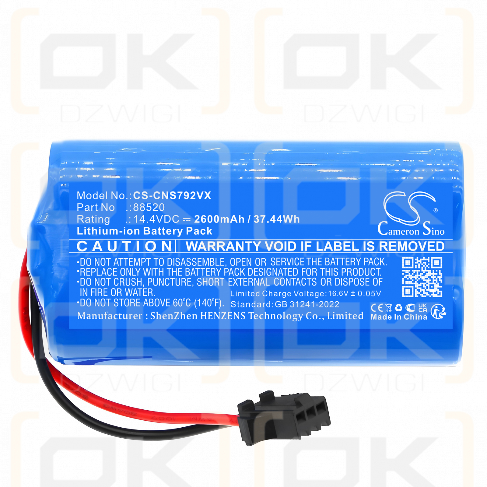 CECOTEC Flash Connected / 88520 2600mAh Li-ion 14.4V (Cameron Sino)