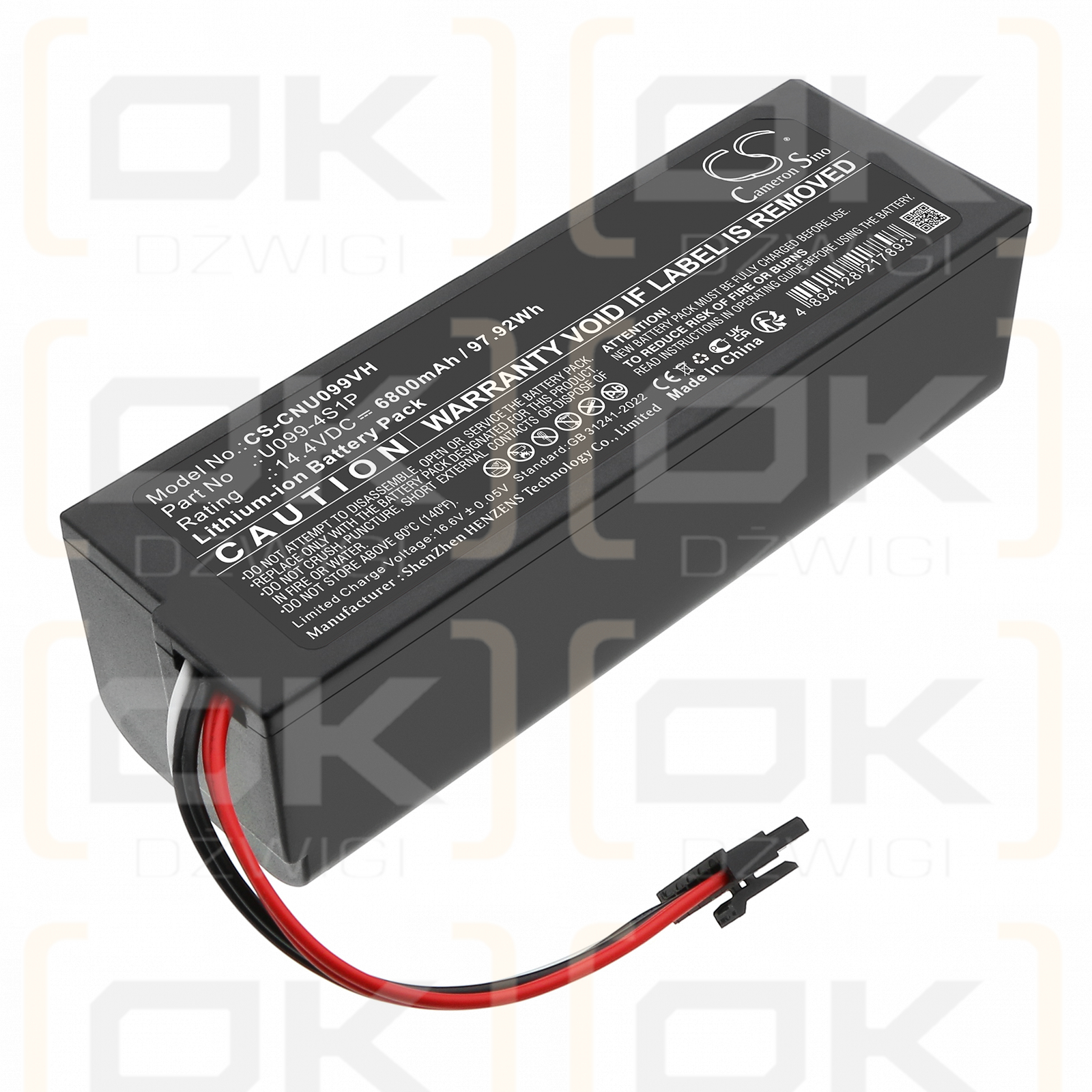 CECOTEC Conga 9090 Ai / U099-4S1P 6800mAh Li-ion 14.4V (Cameron Sino)