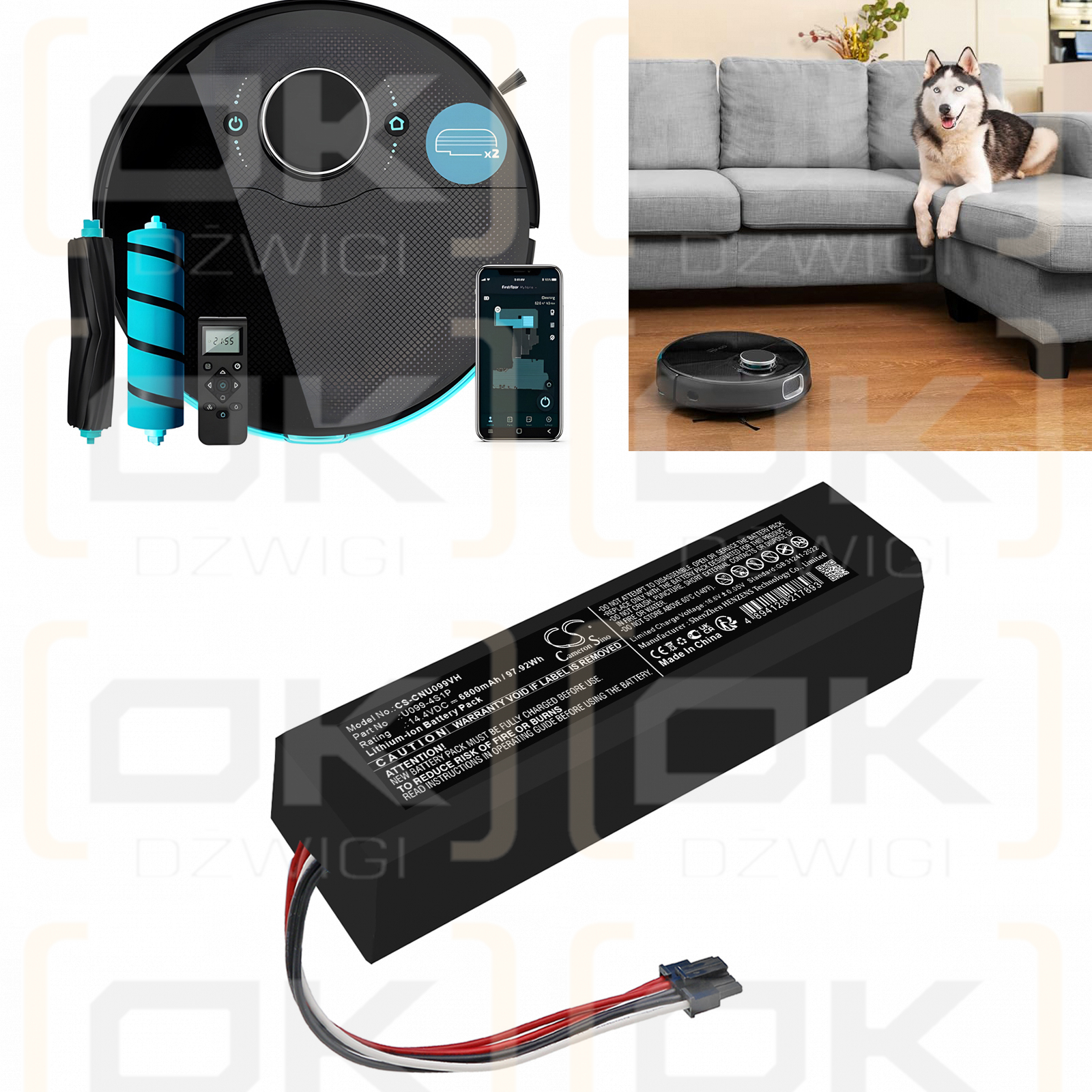 CECOTEC Conga 9090 Ai / U099-4S1P 6800mAh Li-ion 14.4V (Cameron Sino)