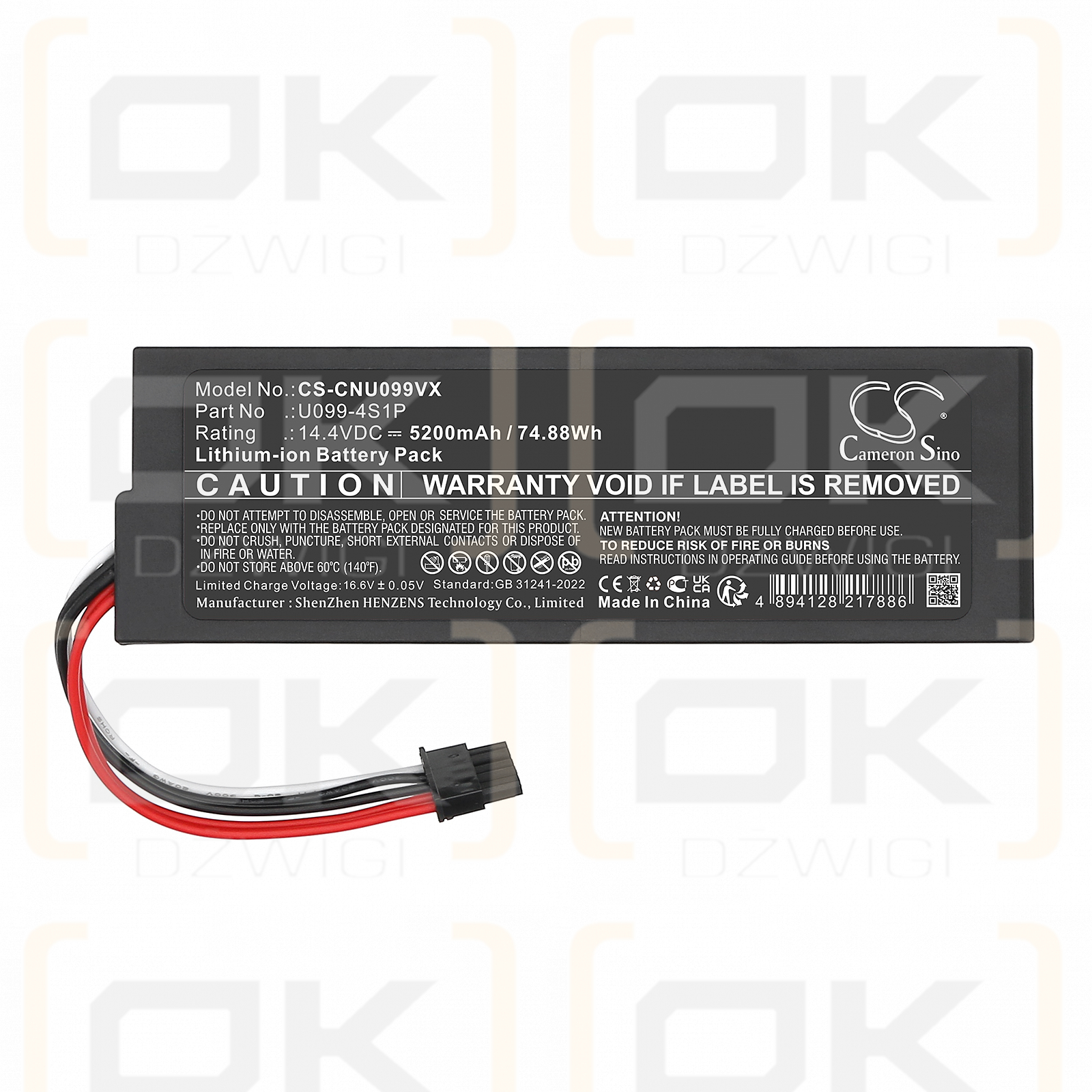 CECOTEC Conga 9090 Ai / U099-4S1P 5200mAh Li-ion 14.4V (Cameron Sino)