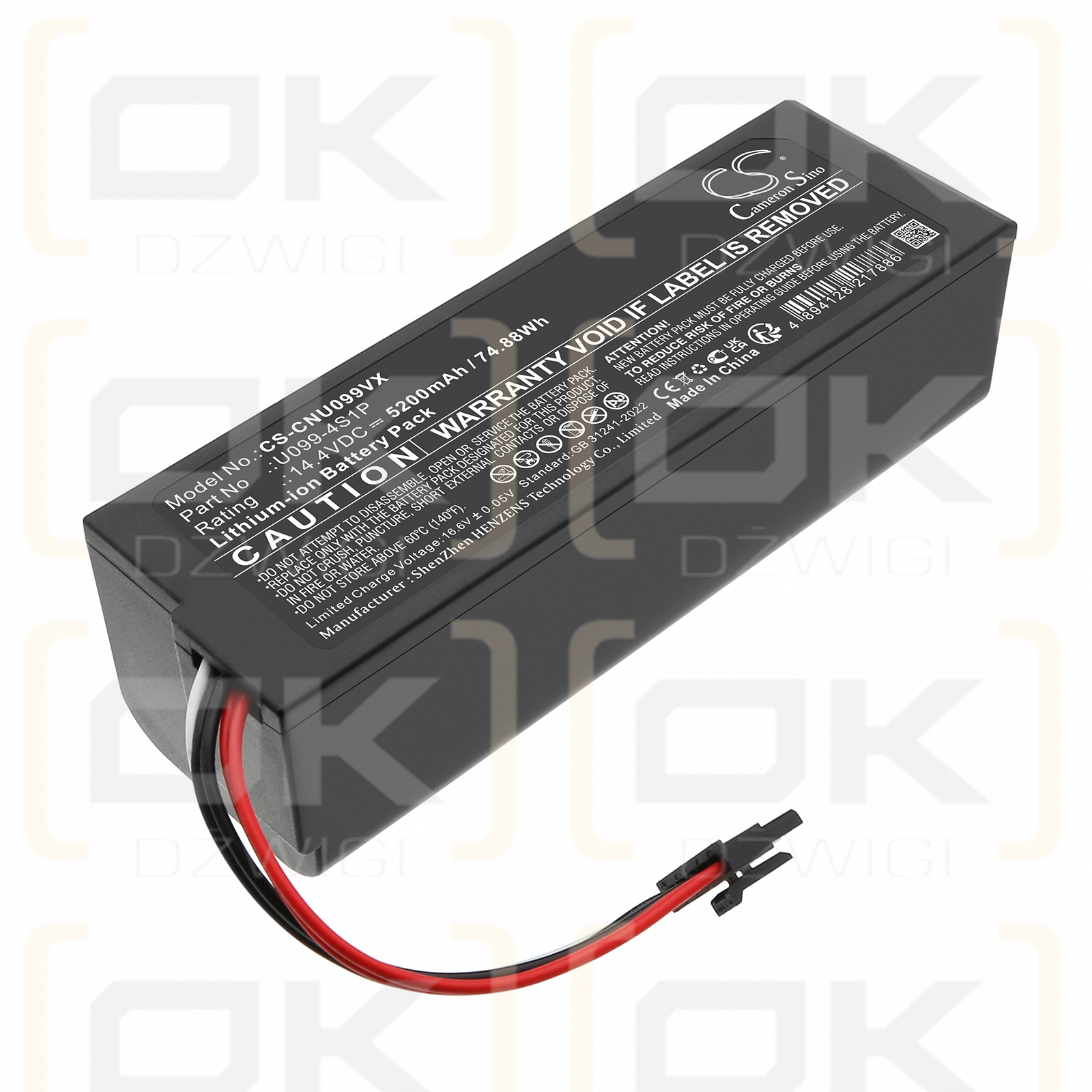 CECOTEC Conga 9090 Ai / U099-4S1P 5200mAh Li-ion 14.4V (Cameron Sino)