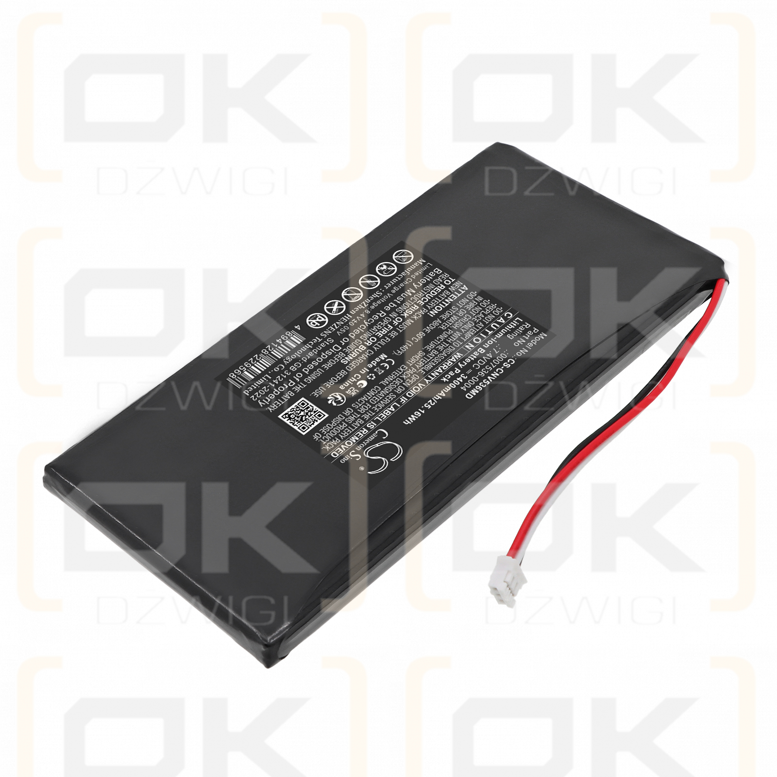 Ersatzakku für LAP CARINAnav Smart Lasersteuerung / 0007536-0004 3400 mAh Li-Ion 7,4 V (Cameron Sino)