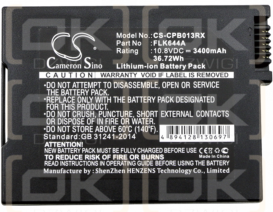 FOXLINK / FLK644A 3400 mAh Li-Ion 10,8 V (Cameron Sino)