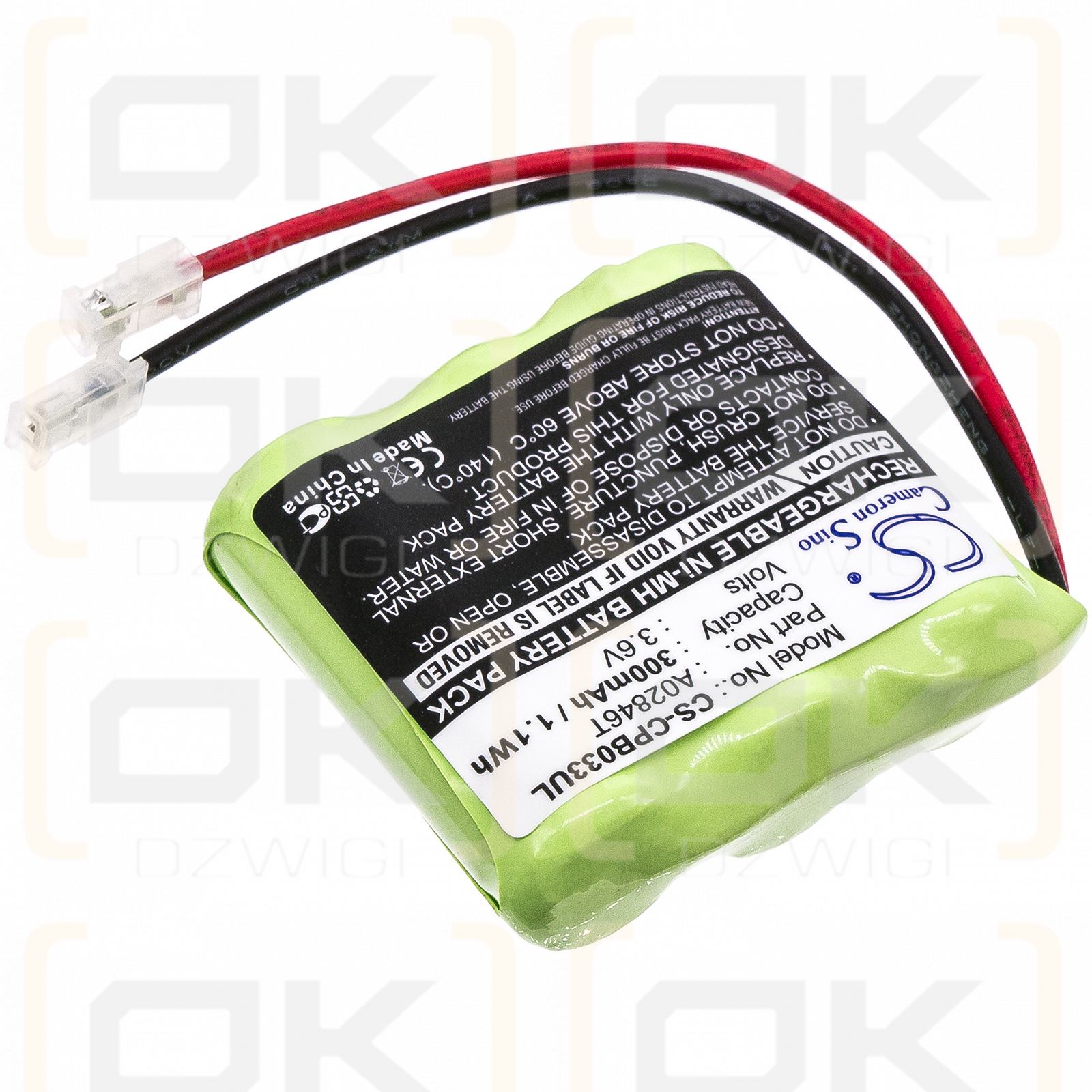 Universal 2/3AAA x 3 / 2/3AAA x 3 300mAh Ni-MH 3.6V (Cameron Sino)