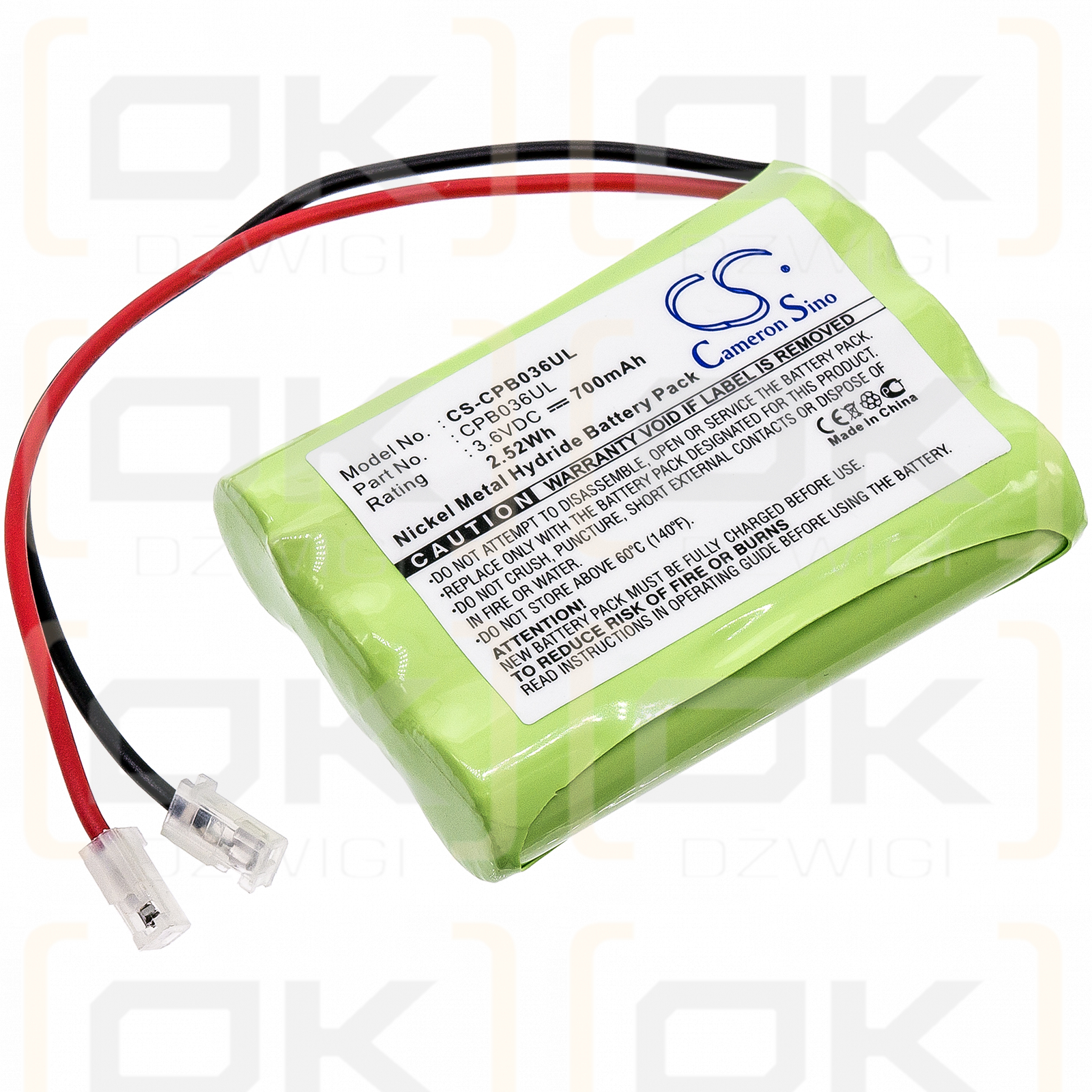 Universal AAA x 3 / AAA x 3 700 mAh Ni-MH 3,6 V (Cameron Sino)