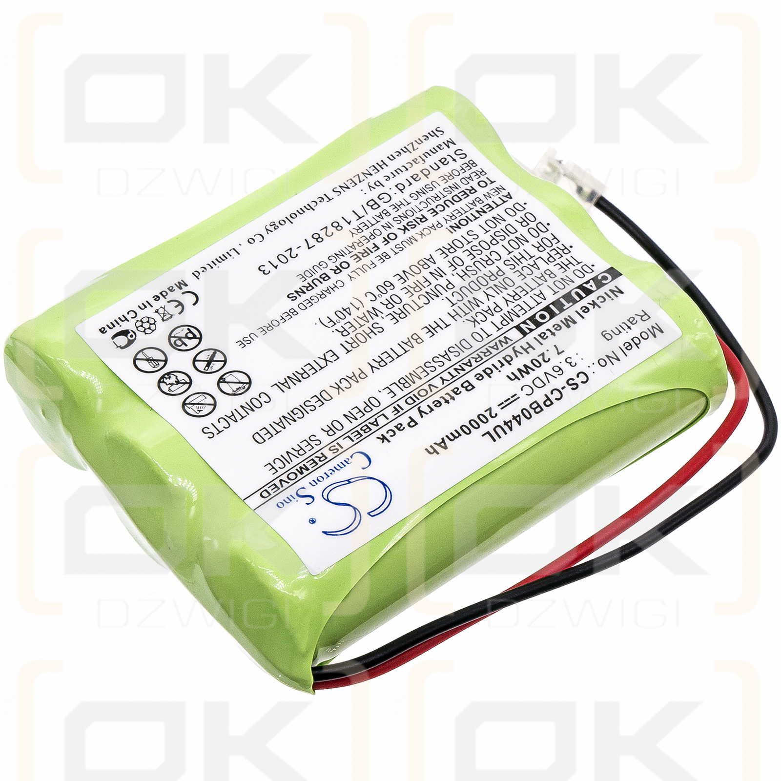 Universel AA x 3 2000mAh Ni-MH 3.6V (Cameron Sino)