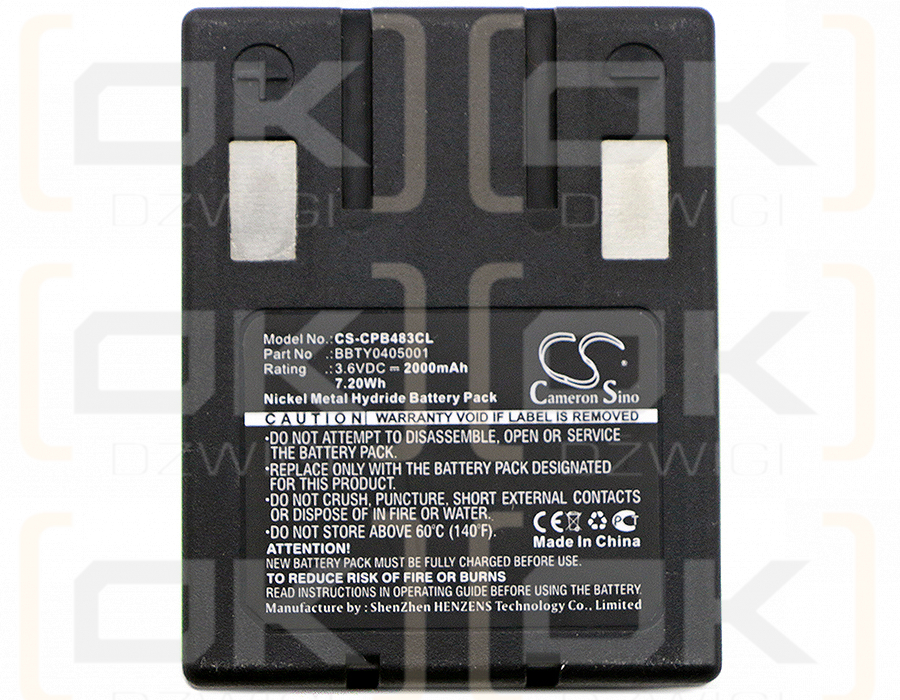 Radio Shack CS90012 / 23-935 2000mAh Ni-MH 3.6V (Cameron Sino)