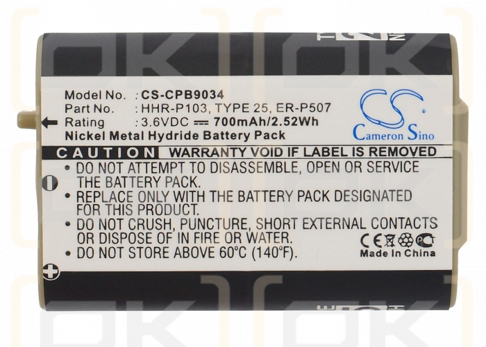 Panasonic KX-TD7680 / N4HHGMB00001 700 мАч Ni-MH 3,6 В (Cameron Sino)