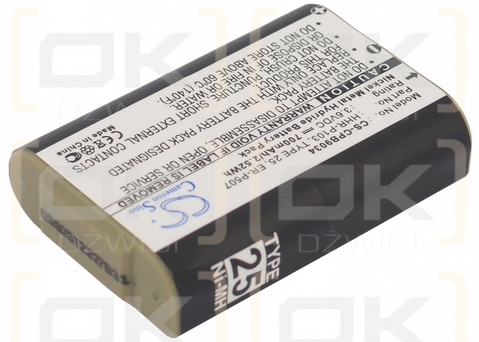 Panasonic KX-TD7680 / N4HHGMB00001 700 мАч Ni-MH 3,6 В (Cameron Sino)