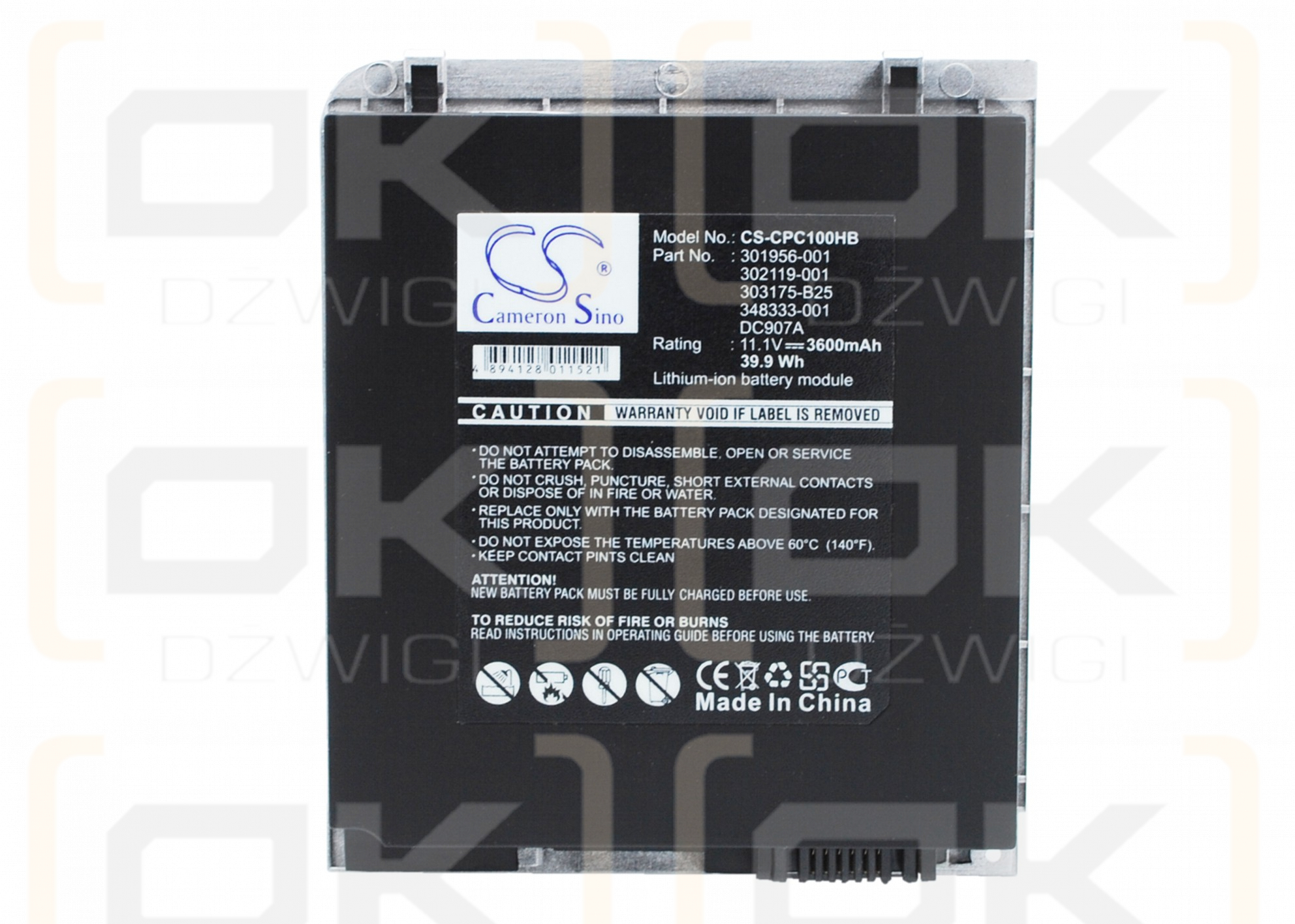 Compaq Tablet PC TC1100-DU689P / 301956-001 3600 mAh Li-ion 11.1 V (Cameron Sino)