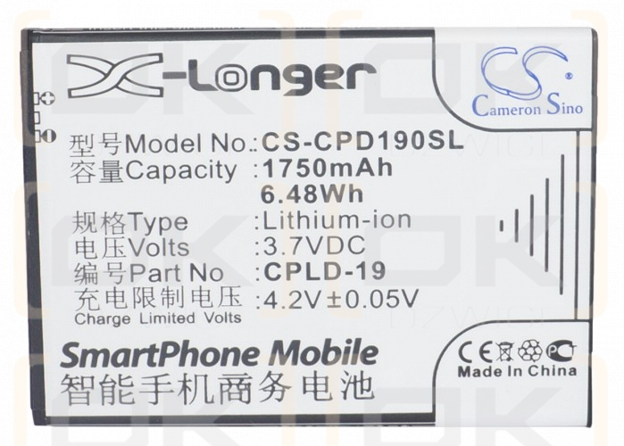 Coolpad 7295+ / CPLD-19 1750 mAh Li-Ion 3,7 V (Cameron Sino)