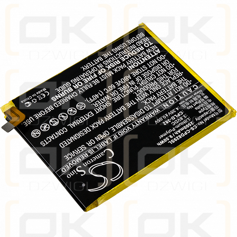 Coolpad 8298-A01 / CPLD-382 2500 mAh Li-Polymer 3,8 V (Cameron Sino)