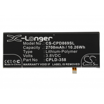 Coolpad 8690-T00 / CPLD-358 2700 mAh Li-Polymer 3,8 V (Cameron Sino)