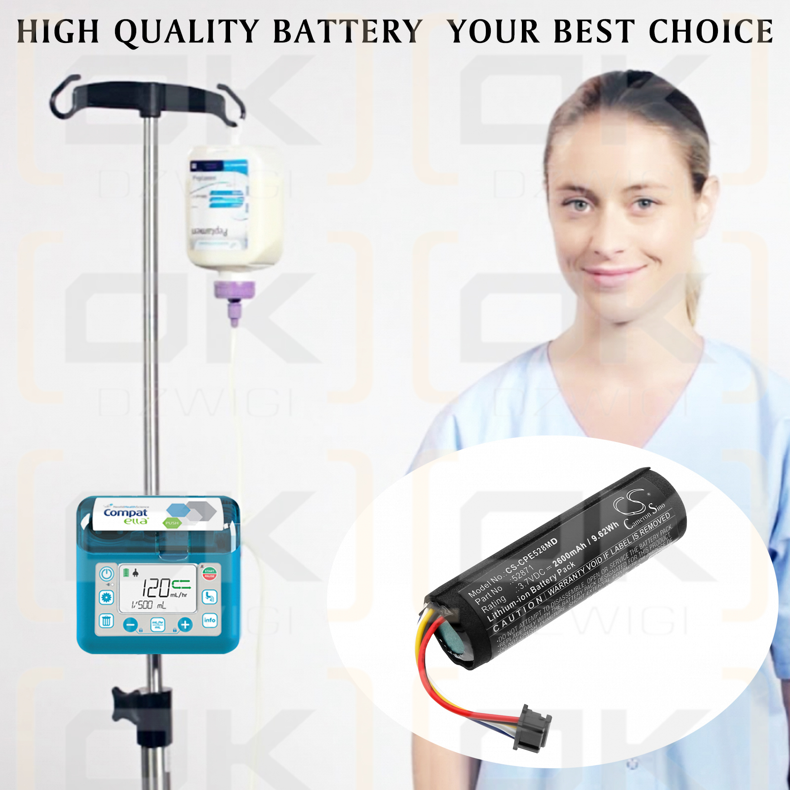 Compat Ella feeding pump / 52871 2600 mAh Li-ion 3.7 V (Cameron Sino)