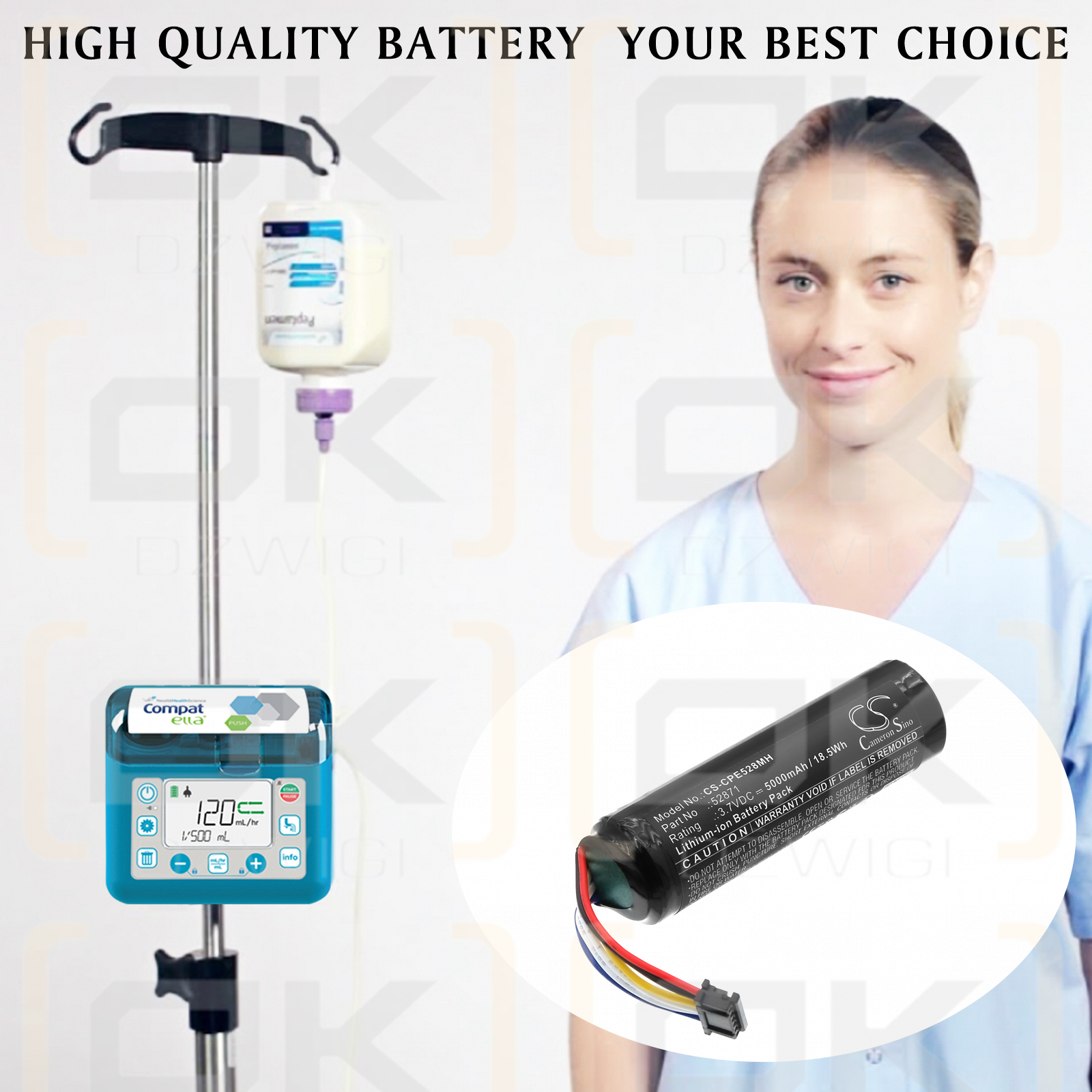 Compat Ella feeding pump / 52871 5000 mAh Li-ion 3.7 V (Cameron Sino)