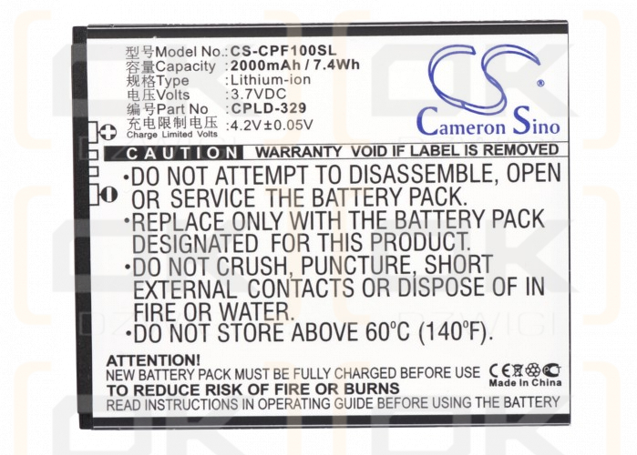 Coolpad 8297-W01 / CPLD-329 2000mAh Li-ion 3.7V (Cameron Sino)