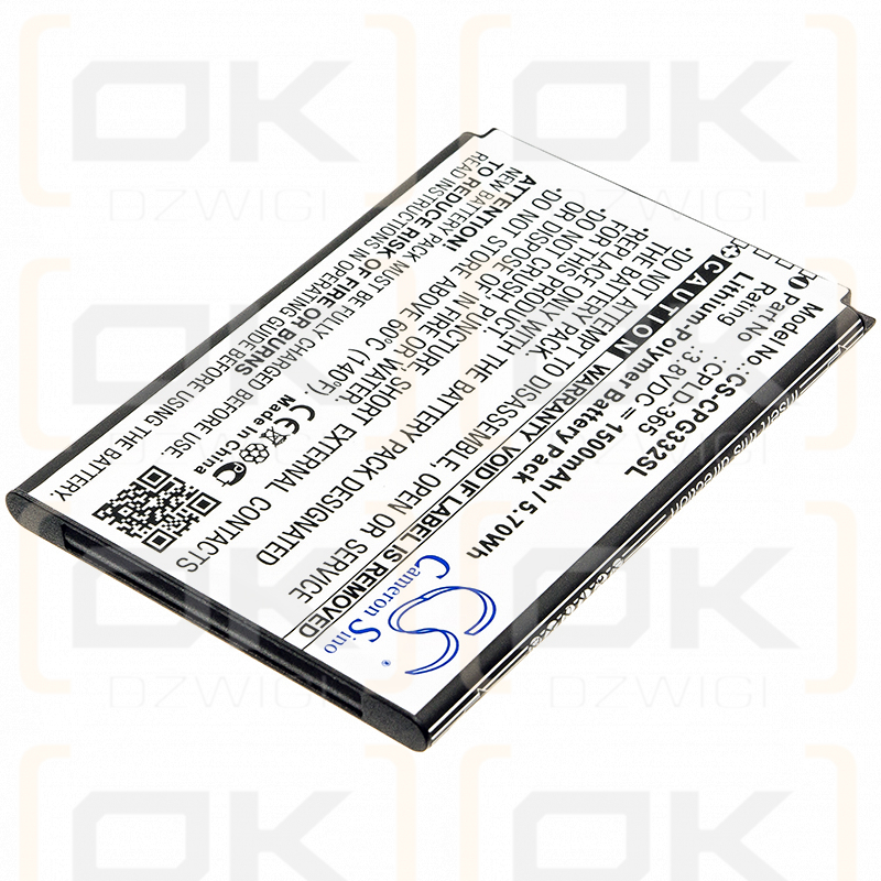 T-Mobile 3320A / CPLD-365 1500mAh Li-Polymer 3.8V (Cameron Sino)