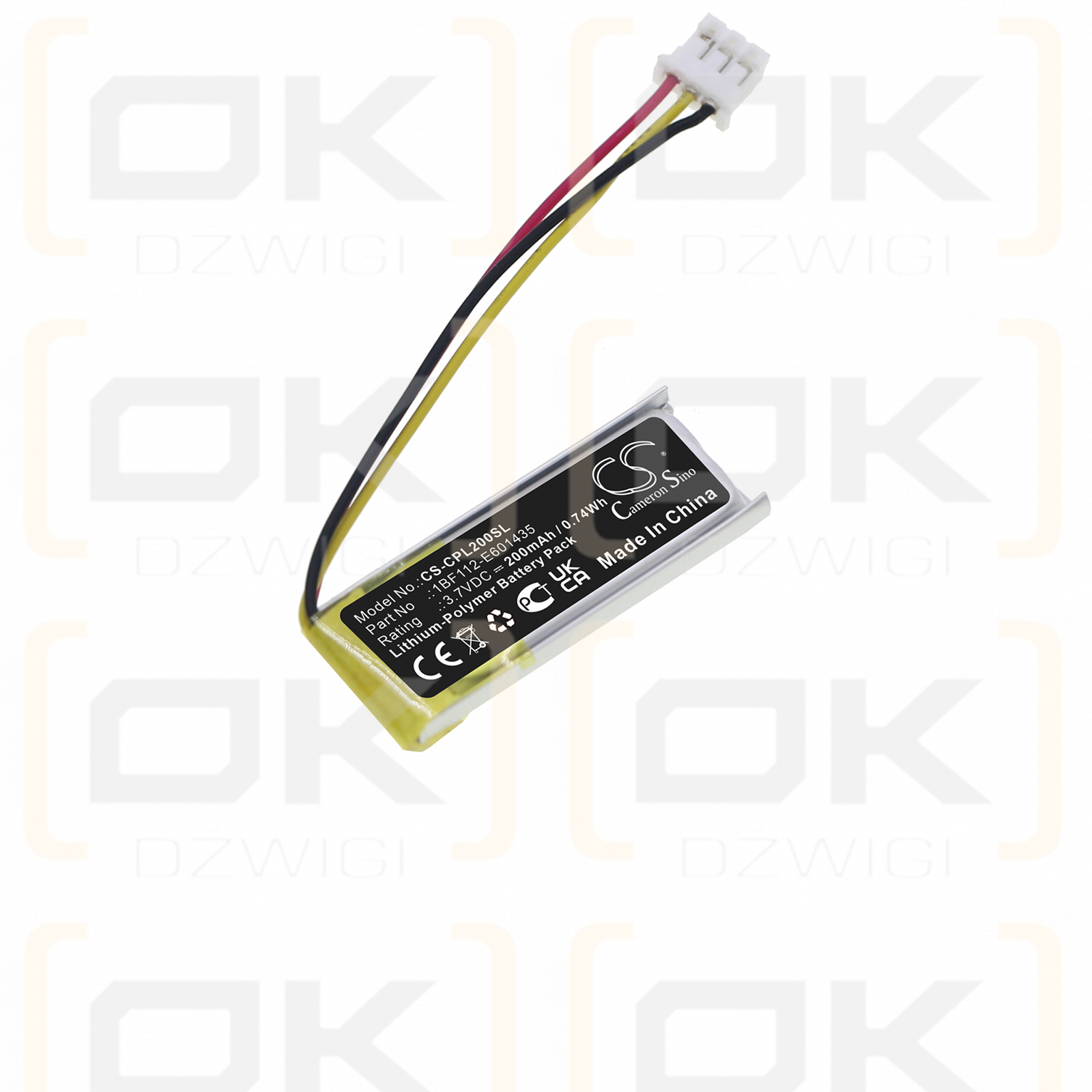 CalAmp LMU-3030 / 1BF112-E601435 200mAh Li-Polymer 3.7V (Cameron Sino)