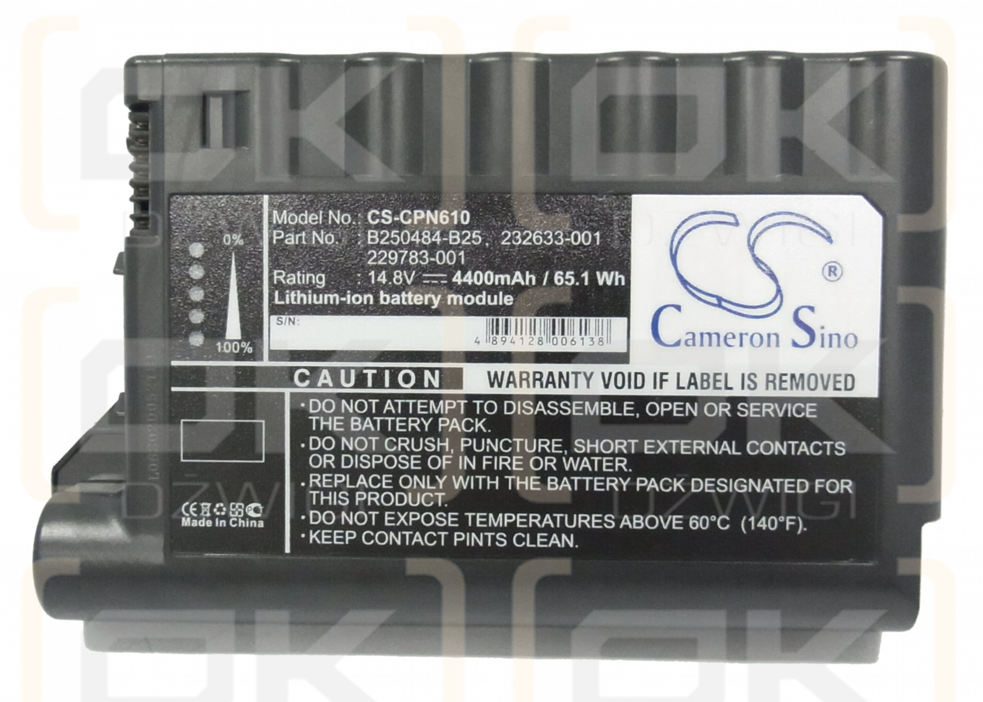 Compaq Evo N620c / 229783-001 4400 mAh Li-Ion 14,8 V (Cameron Sino)