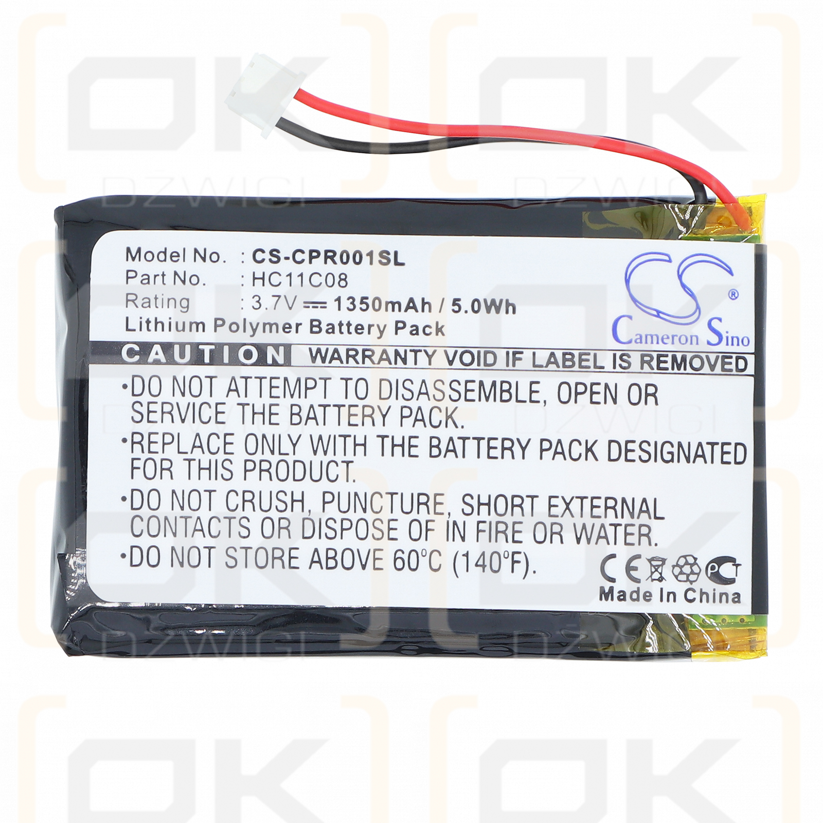 Celestron 44871 / HC11C08 1350 mAh Li-Polymer 3,7 V (Cameron Sino)