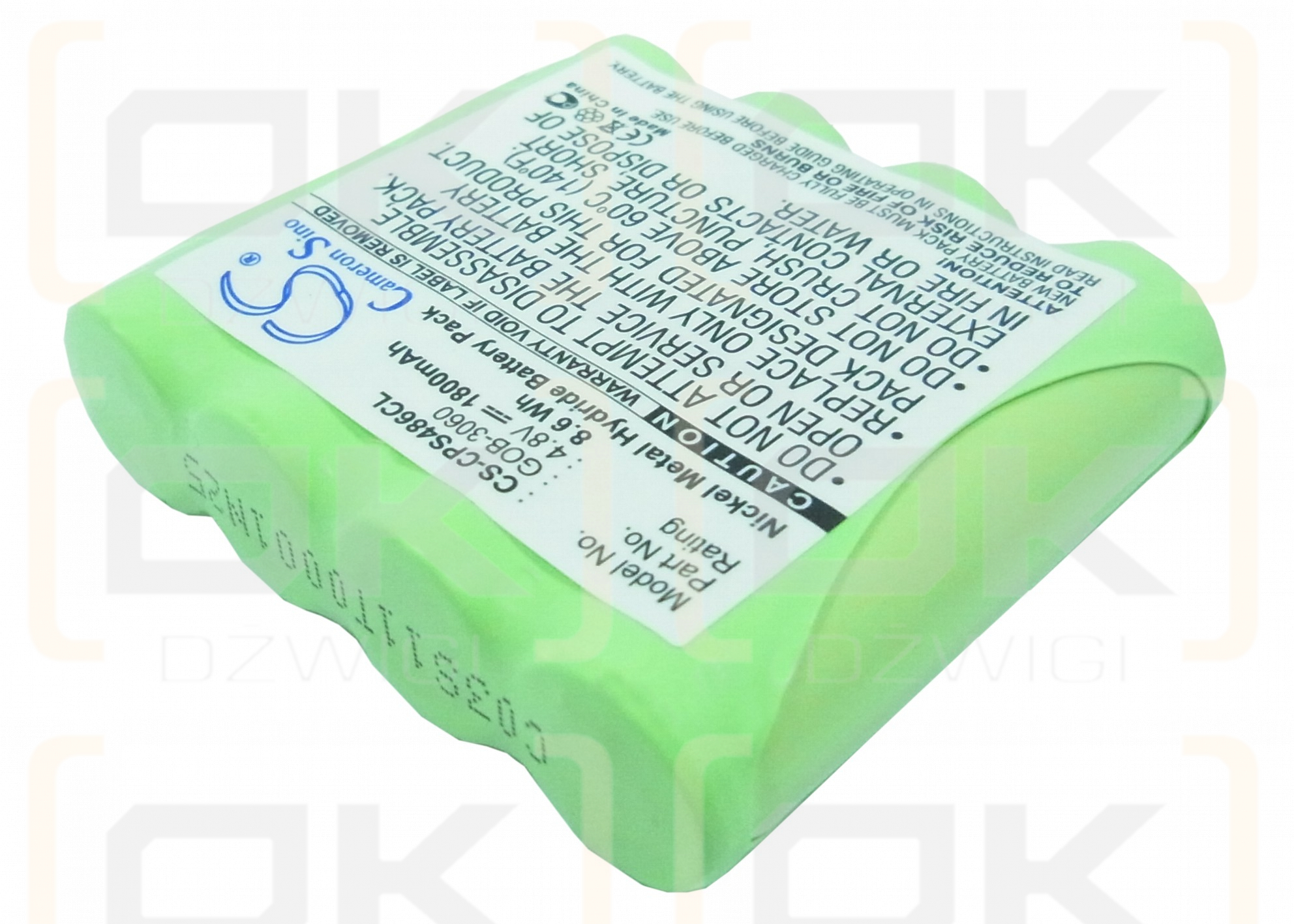 Ascom MIRA / GOB-3060 1800mAh Ni-MH 4.8V (Cameron Sino)